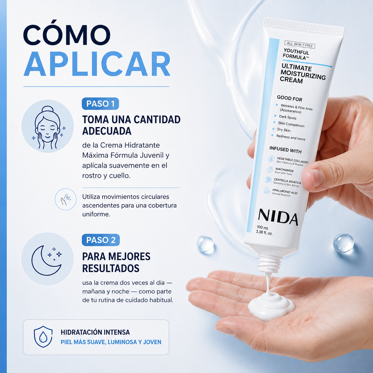 Crema Facial Hidratante Rejuvenecedora de Corea
