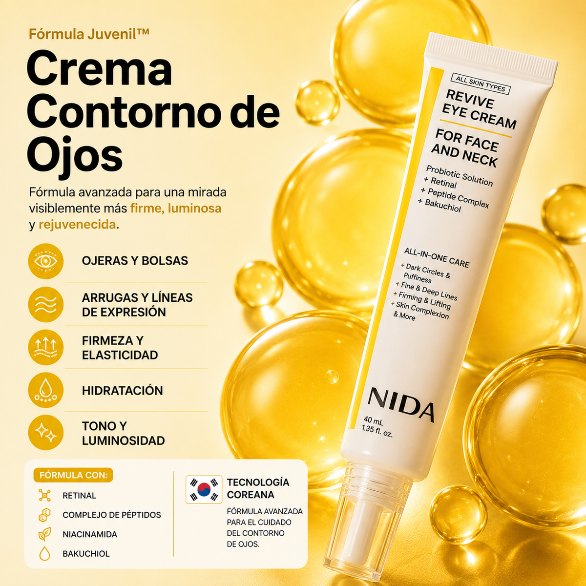 Crema Contorno de Ojos Rejuvenecedora de Corea