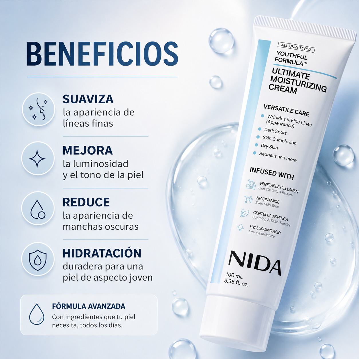 Crema Facial Hidratante Rejuvenecedora de Corea