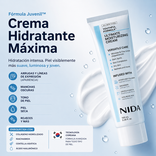Crema Facial Hidratante Rejuvenecedora de Corea