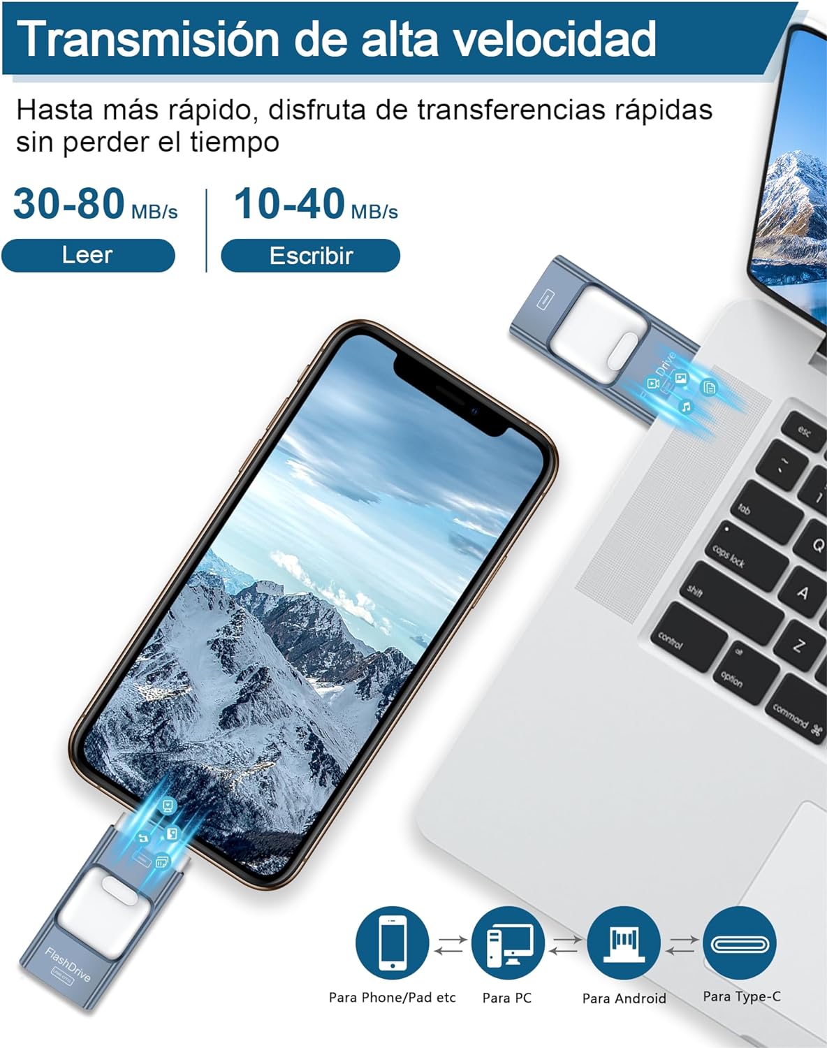 VOREL UNIVERSAL 4 EN 1 FLASH DRIVE